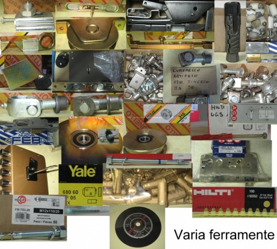 Tasselli, cerniere, serrature, ruote, viteria, bulloneria. - Plastin Gold